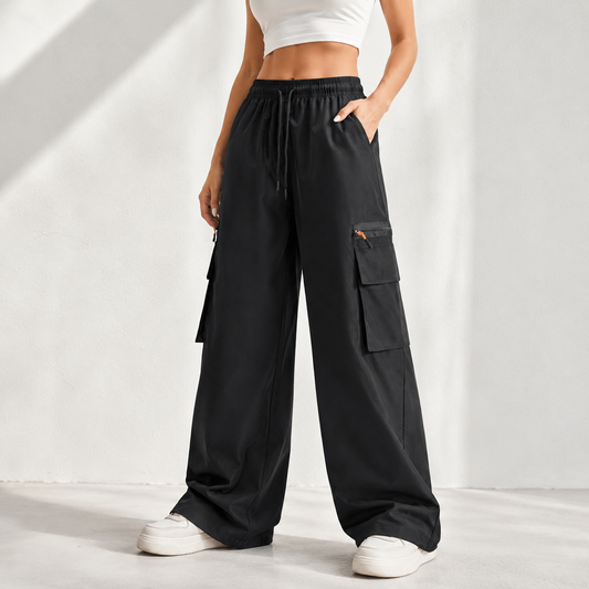 👖 High-Waisted Urban Cargo Sweatpants