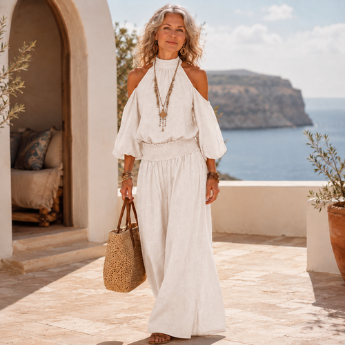 Halter Cold-Shoulder Vacation Set