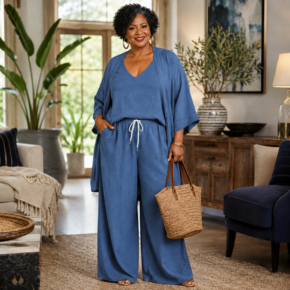 🌿 Women’s Relaxed 3-Piece Layered Lounge Set