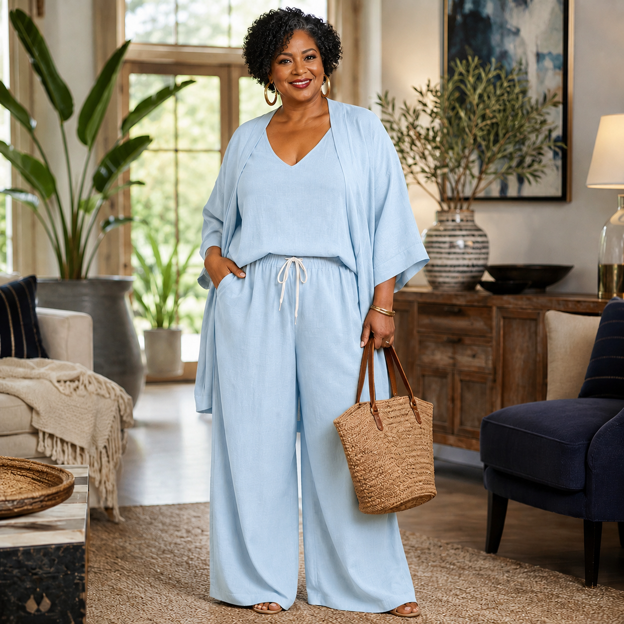 🌿 Women’s Relaxed 3-Piece Layered Lounge Set