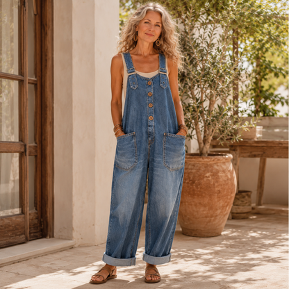 Women’s Relaxed Denim Bib Overalls