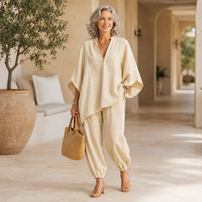 Women’s Batwing Tunic & Tapered Pants Set