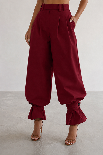 🤍Fashion women's High-Waisted Pleated Lantern Pants
