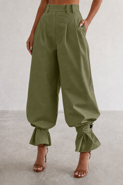 🤍Fashion women's High-Waisted Pleated Lantern Pants
