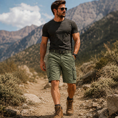 Men's 100% Cotton Tactical Cargo Shorts