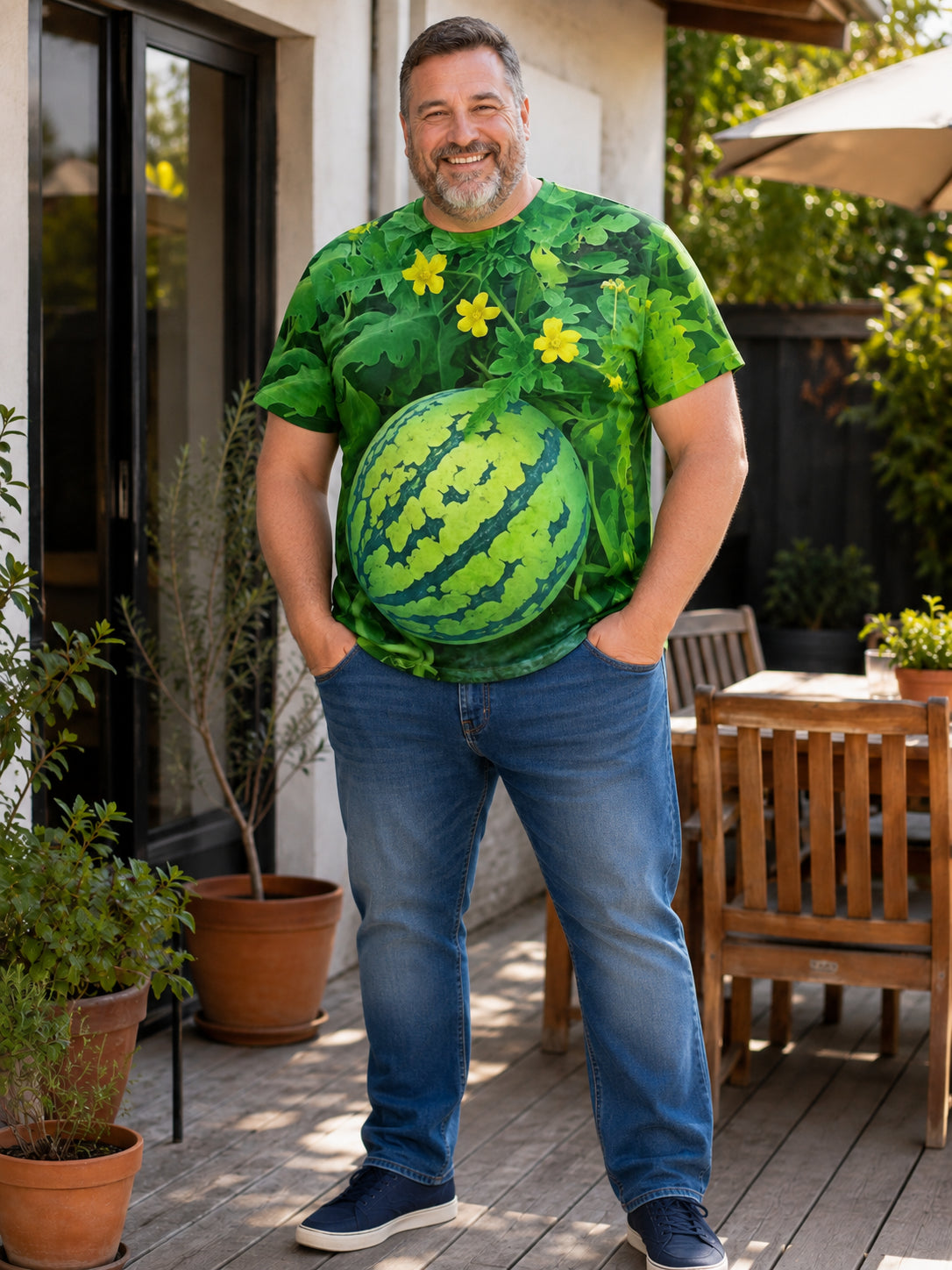 Men's Funny 3D Watermelon T-Shirt