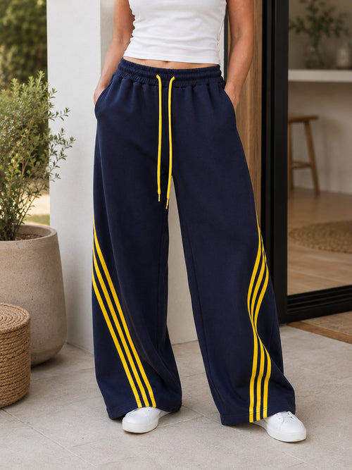 Pius Size Women's High-Waisted Wide-Leg Side