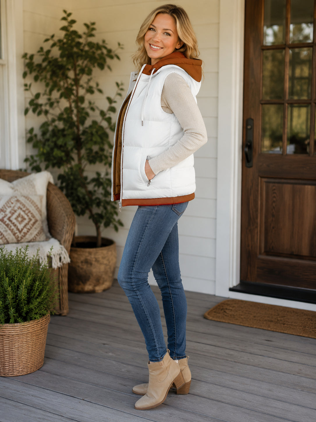 Women's Hooded Padded Vest