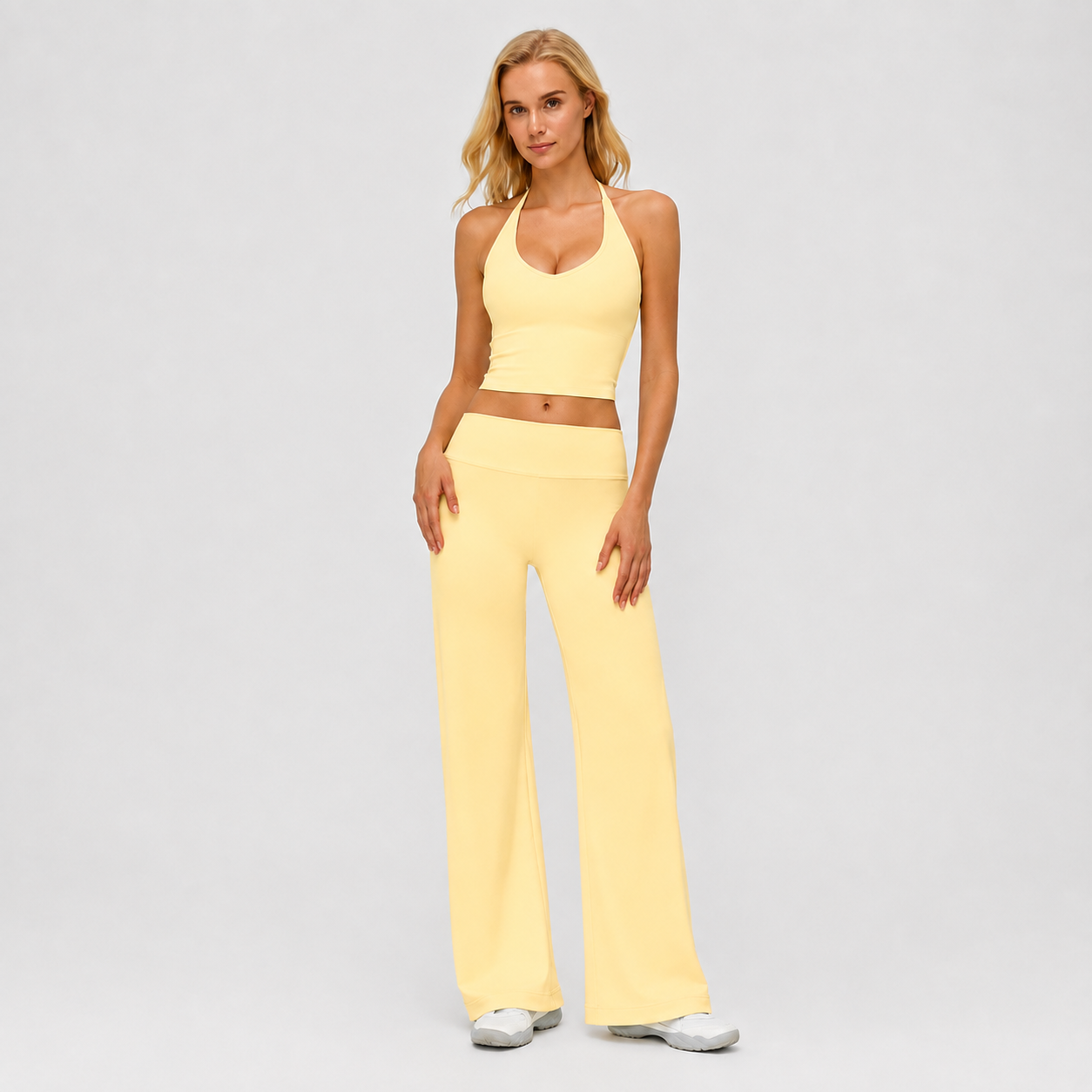 Women’s Sculpt & Flow Halter Flare Active Set