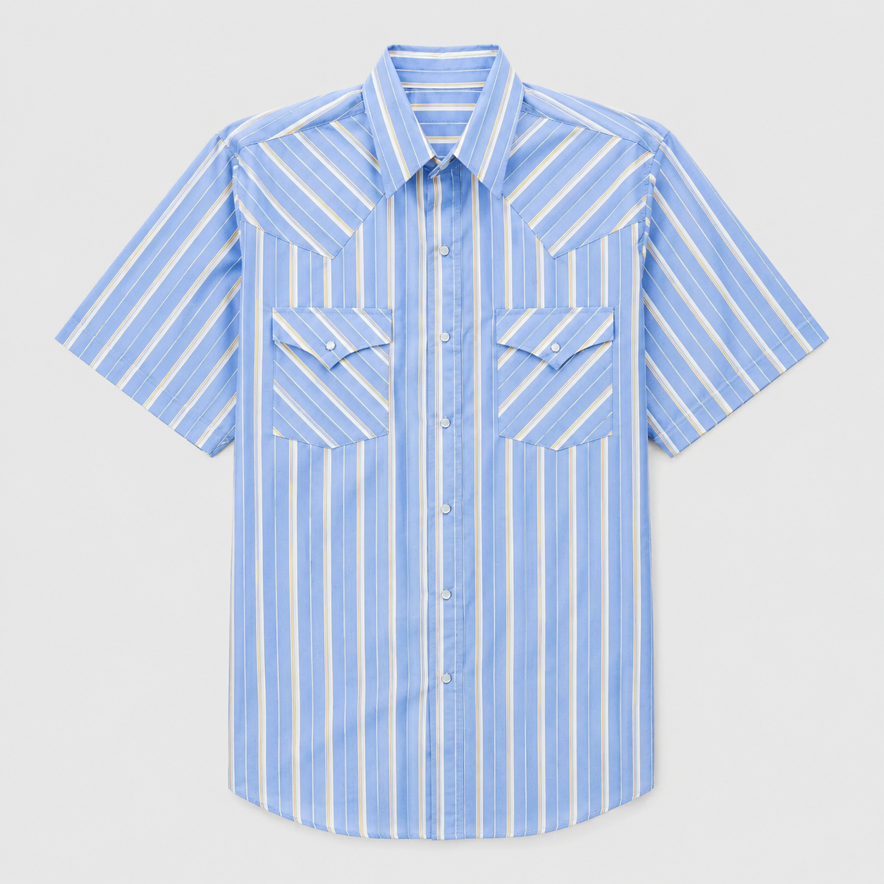 Men’s Classic Striped Western Pearl-Snap Shirt
