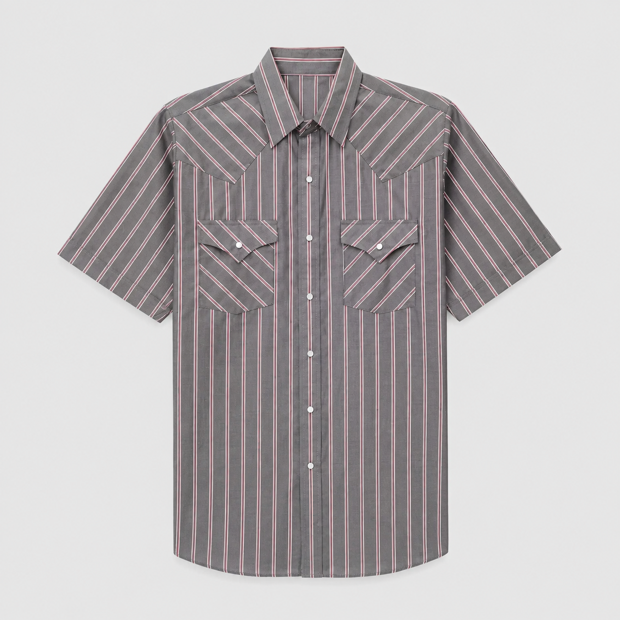 Men’s Classic Striped Western Pearl-Snap Shirt