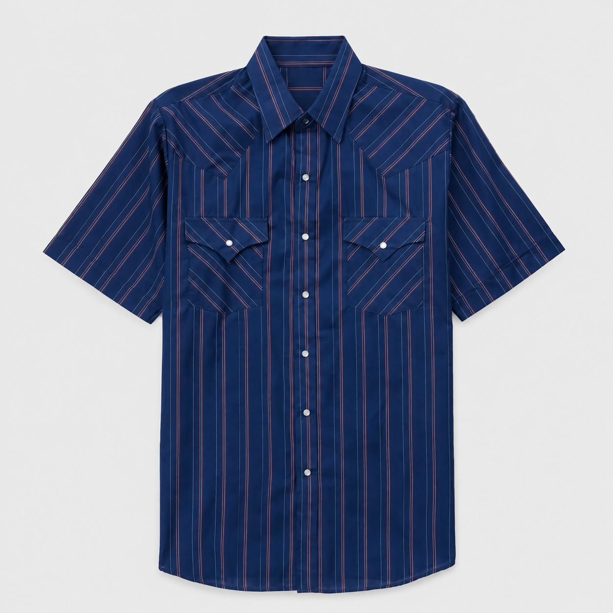 Men’s Classic Striped Western Pearl-Snap Shirt
