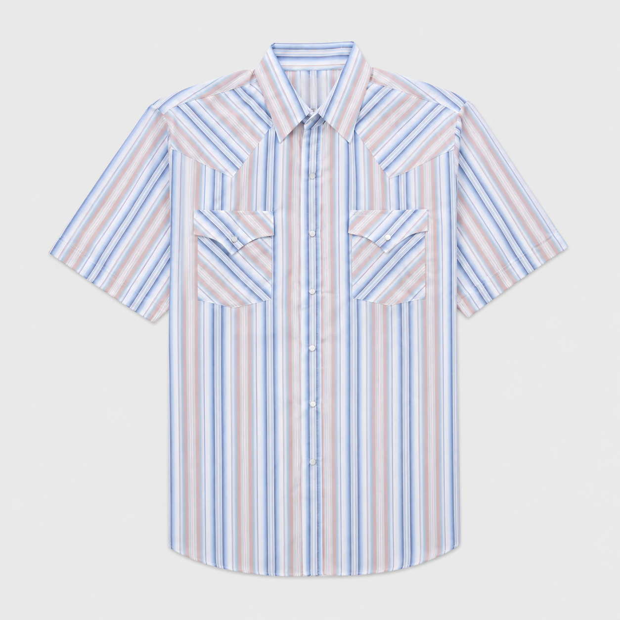 Men’s Classic Striped Western Pearl-Snap Shirt