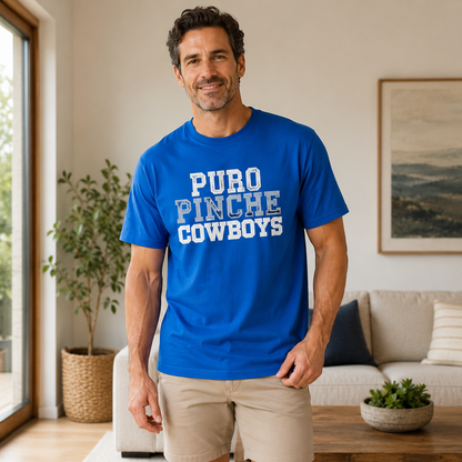 Men's Puro Pinche Cowboys Graphic Crewneck T-Shirt