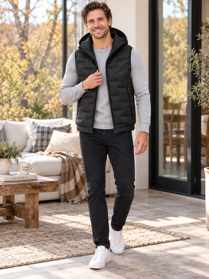 Men’s Seamless Hooded  Down Vest
