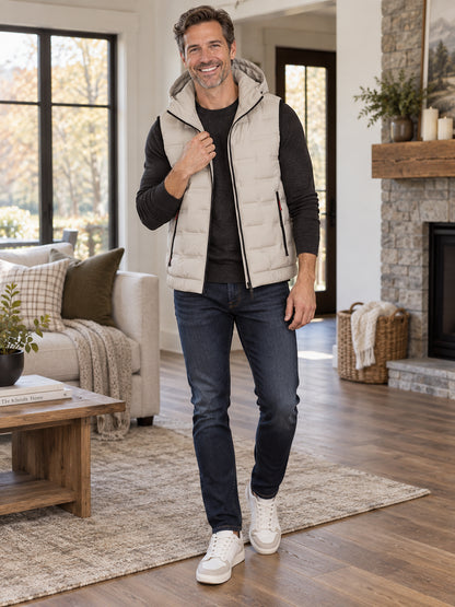 Men’s Seamless Hooded  Down Vest
