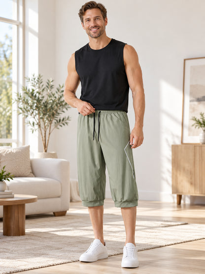 Men’s Breathable Tapered Capri Pants