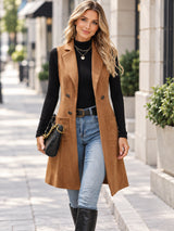 Women’s Chic Tailored Sleeveless Long Vest