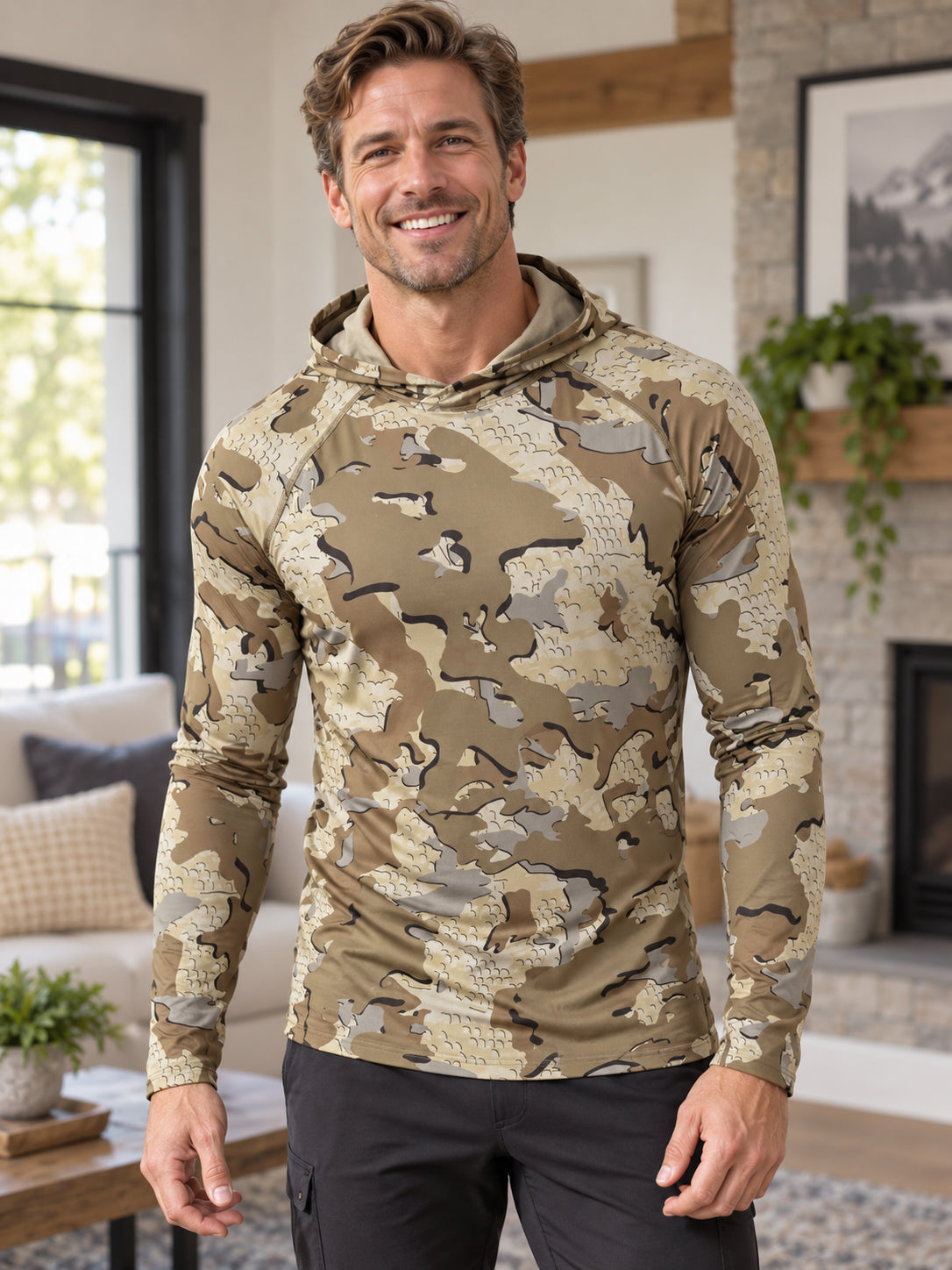 Men's Tactical Camo Sun Protection Hoodie