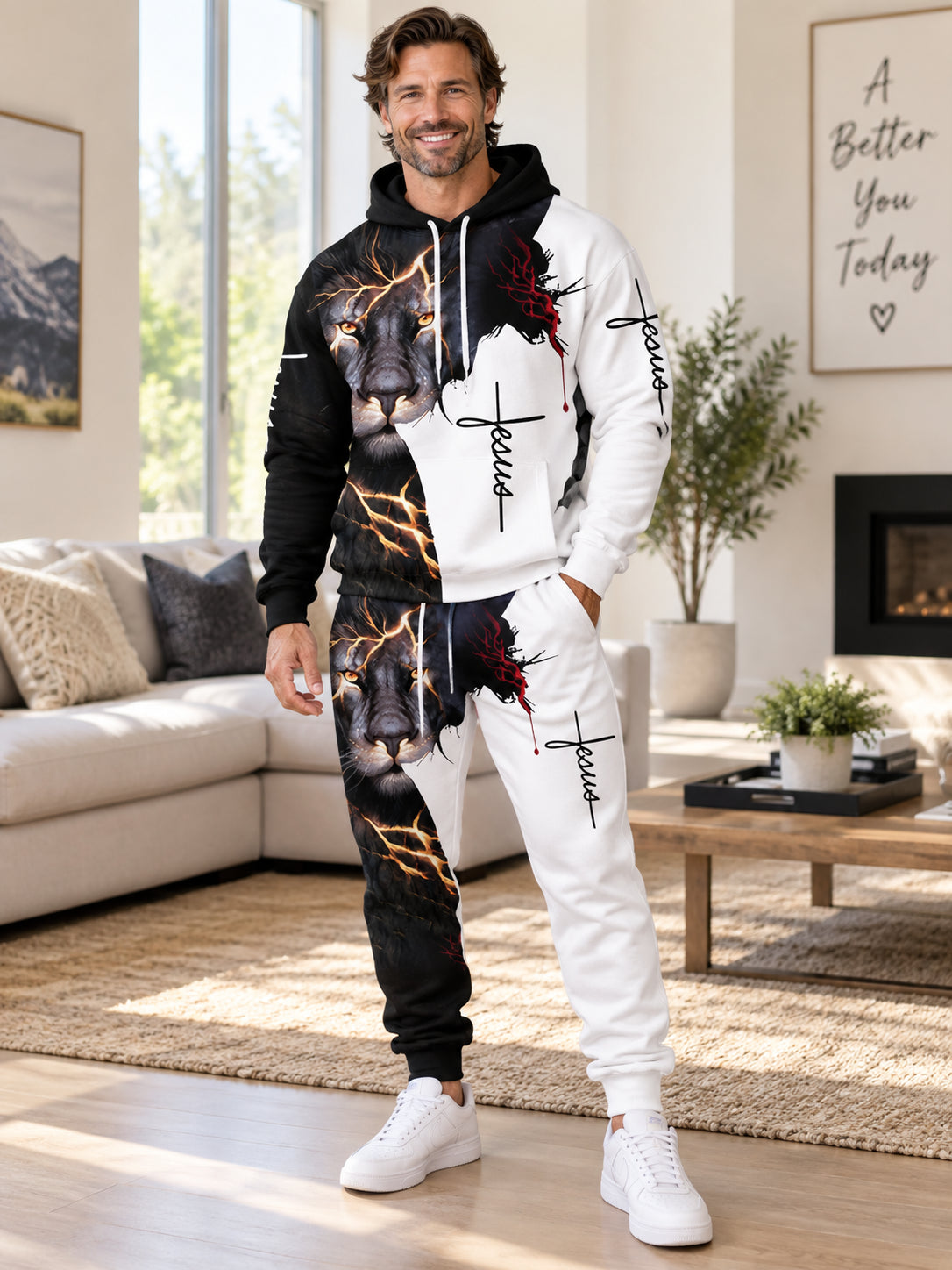 Unisex Lion of Judah 3D Tracksuit Set