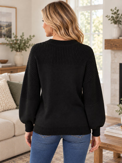 Women's Cloud-Soft Balloon-Sleeve Sweater