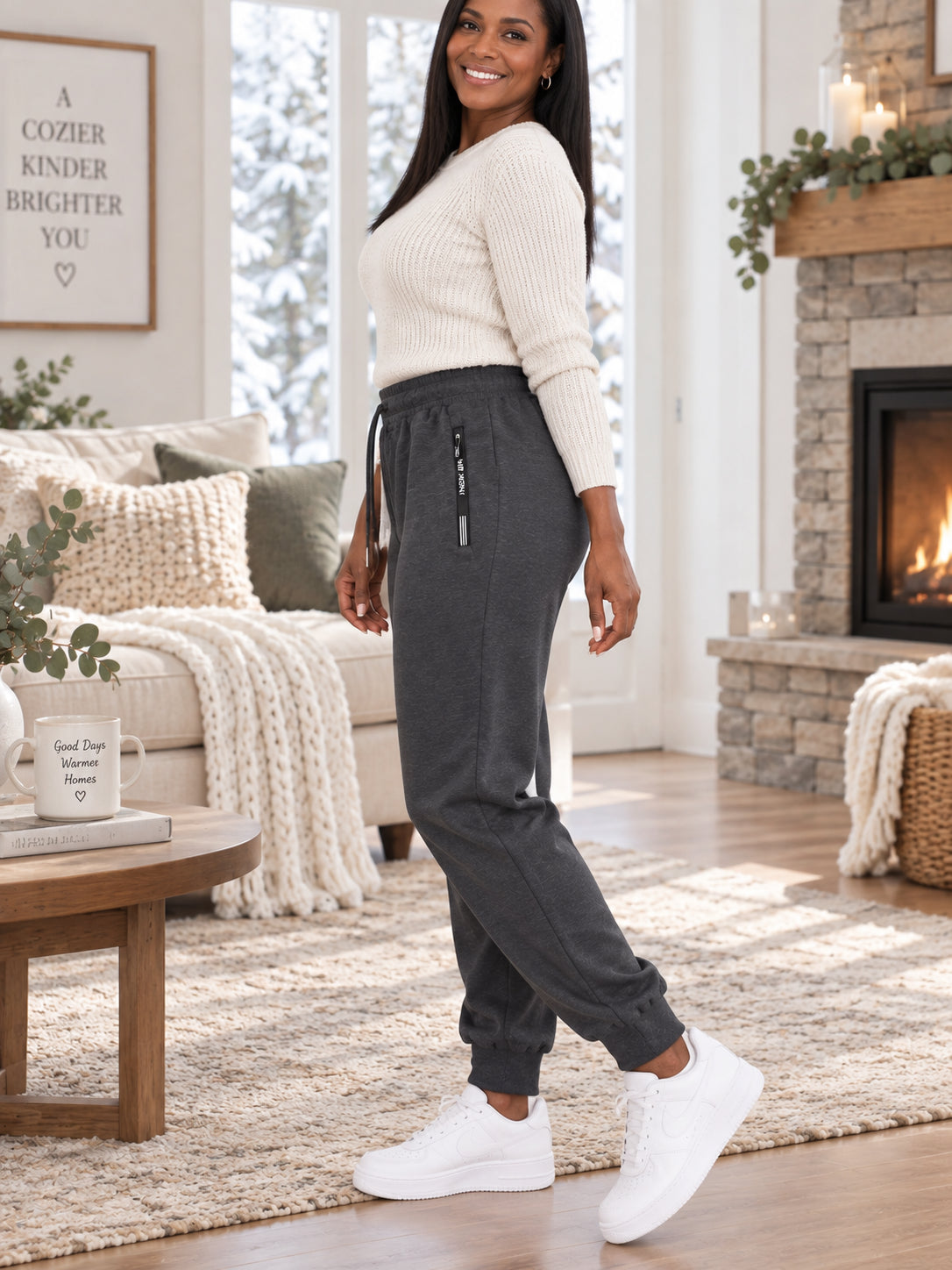 Women's Sherpa-Lined High-Waisted Pants