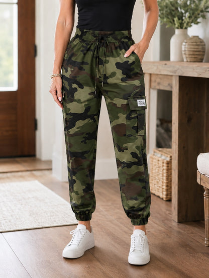 Women's Ultra-Lightweight Camo Cargo Joggers