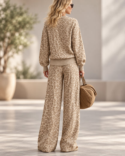 Women’s Leopard Print Two-Piece Set