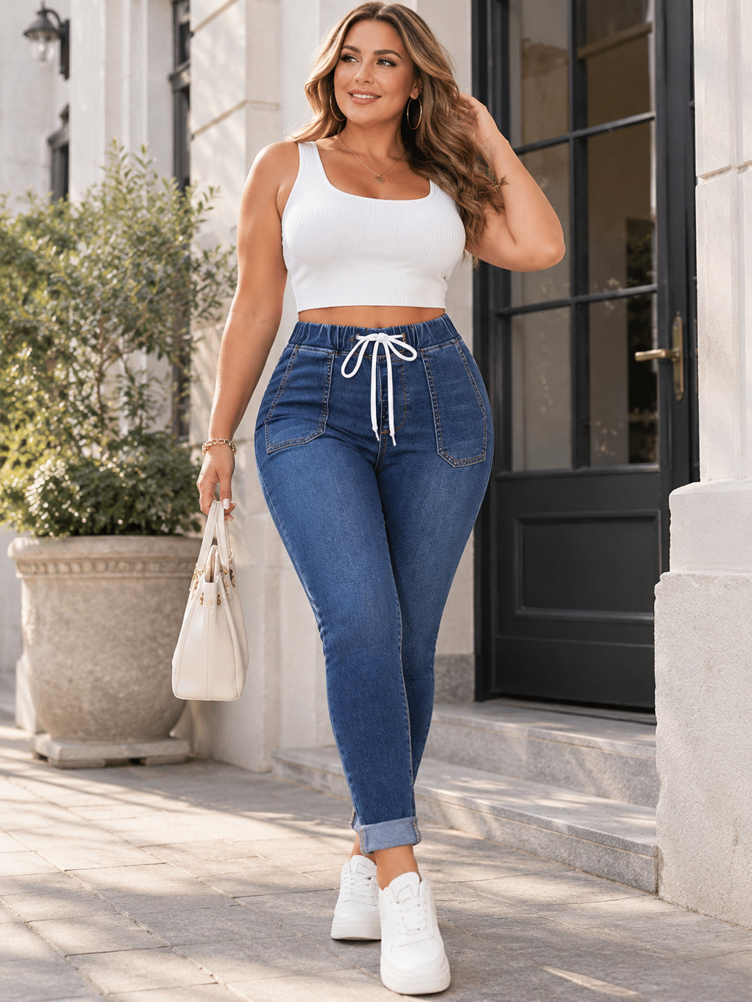 Women’s High-Waisted Stretch Denim Jeggings