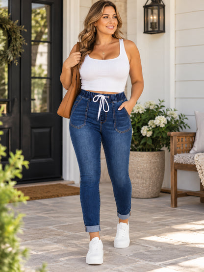 Women’s High-Waisted Stretch Denim Jeggings