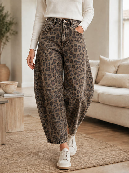 Women's Horseshoe Leg Jeans High Waisted HPants