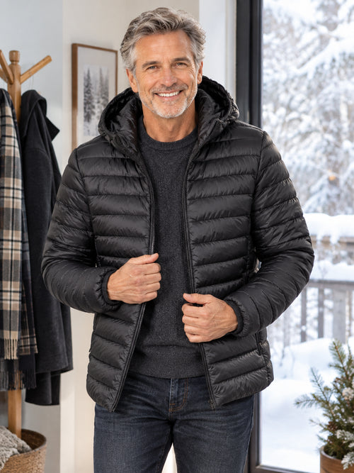 Men’s Quilted Hooded Puffer Jacket