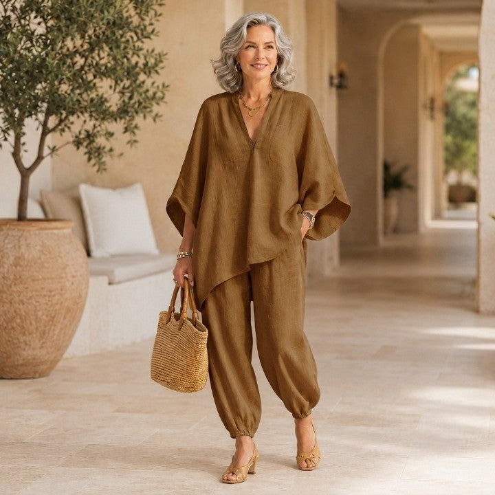 Women’s Batwing Tunic & Tapered Pants Set