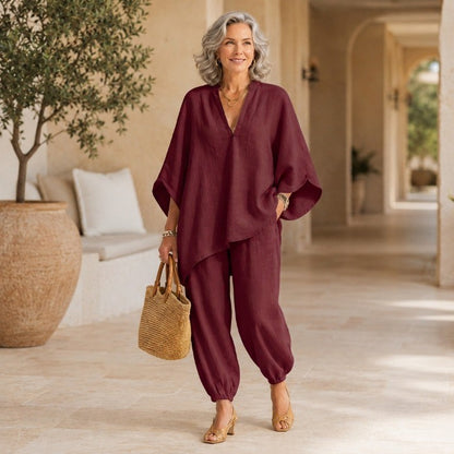 Women’s Batwing Tunic & Tapered Pants Set