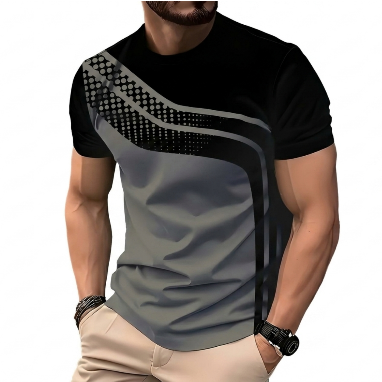 ☀️3-Pack Men’s Gradient Stripe Quick-Dry T-Shirts