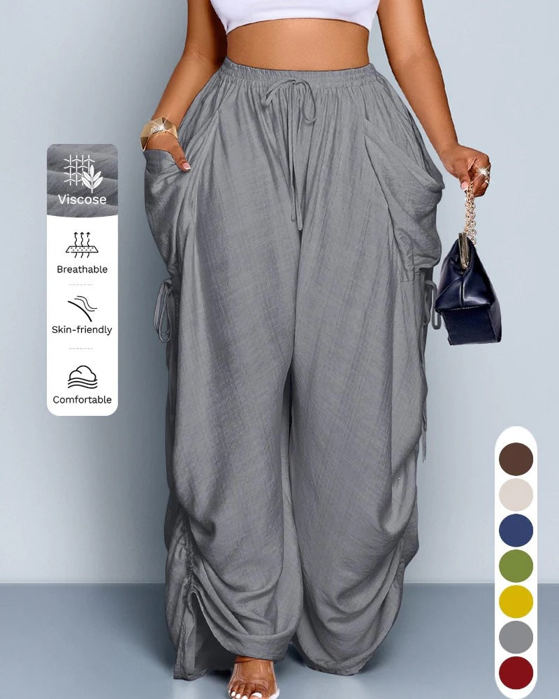 ✨ Women's High-Waist Cotton Linen Harem Pants