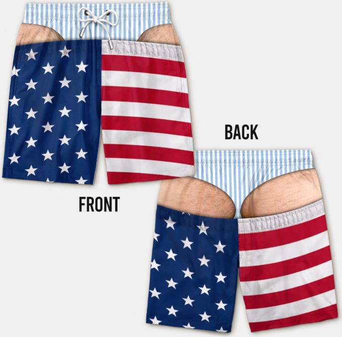 😂Funny Patriotic Men’s Swim Trunks