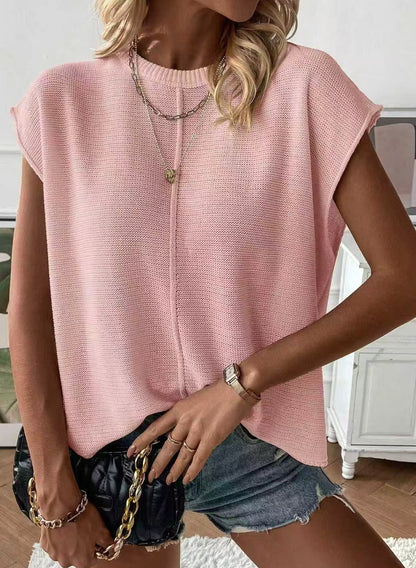 Women’s Lightweight Knit Cap-Sleeve Top