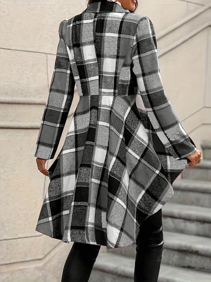 Women's Plaid High-Low Jacket
