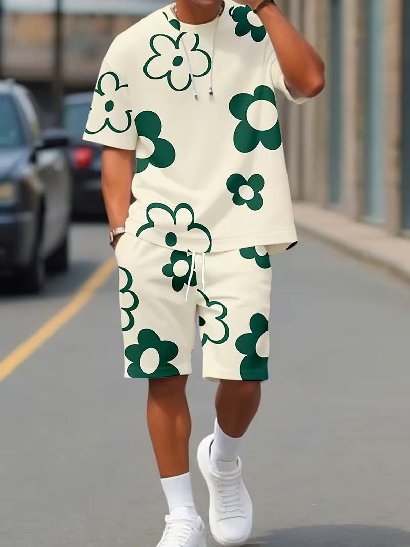 🌺 Men's Floral Print 2-Piece Summer Set