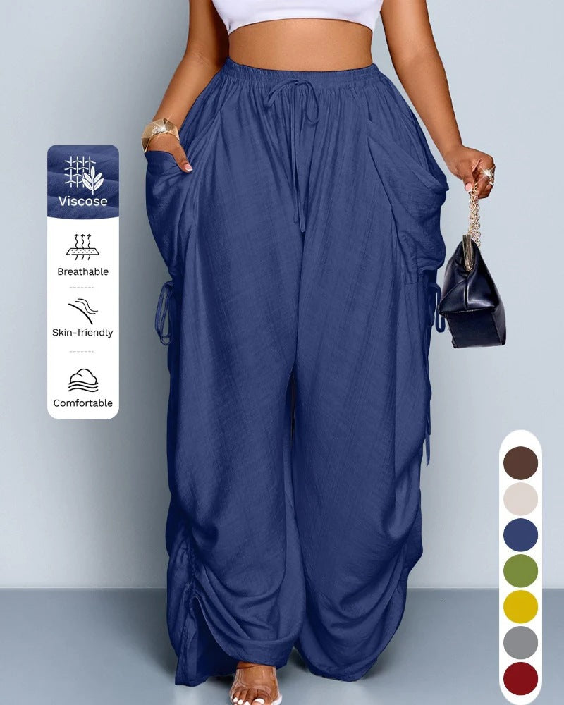 ✨ Women's High-Waist Cotton Linen Harem Pants
