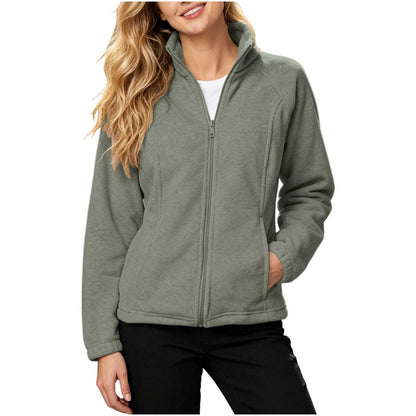 Women's Cozy Full Zip Fleece Jacket with Pockets