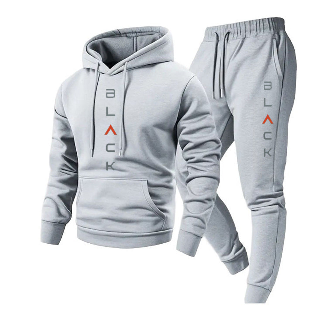 Men's Casual Athletic Hoodie & Jogger Pants 2-Piece Set