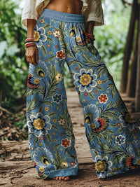Deep Floral Blue