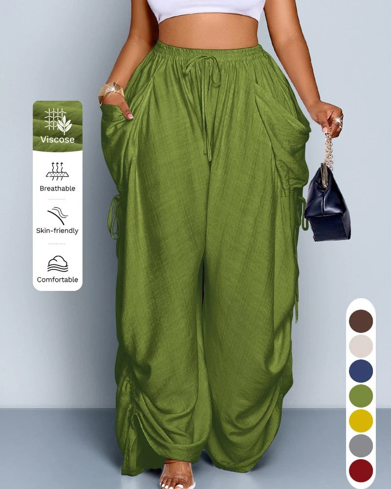 ✨ Women's High-Waist Cotton Linen Harem Pants