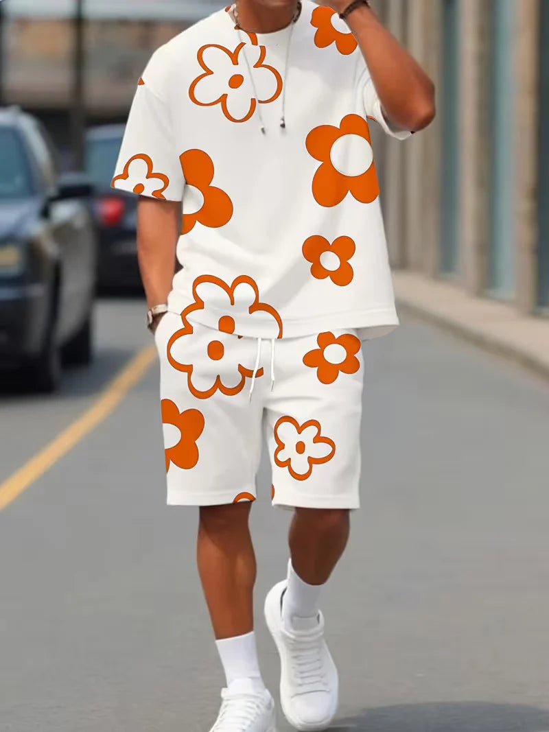 🌺 Men's Floral Print 2-Piece Summer Set