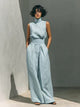 ✨Elegant High-Neck Two-Piece Wide-Leg Pants Set