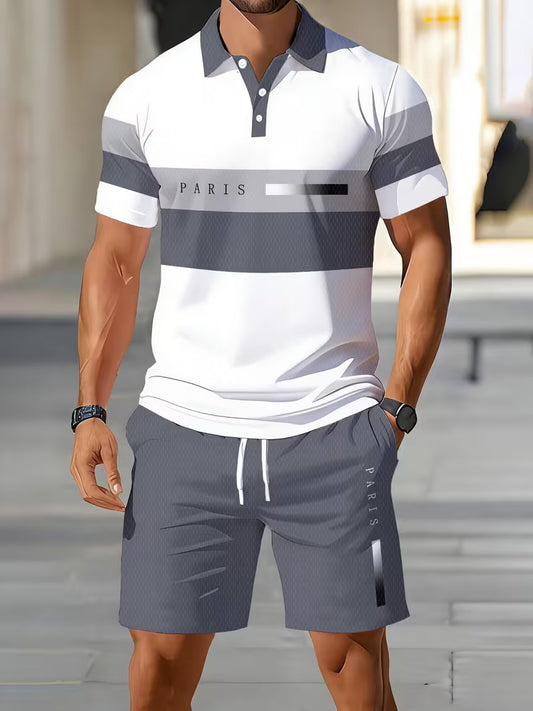 🔥Men's Casual Polo Shorts Set