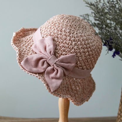 🌞Elegant Woven Straw Sun Hat with Bow