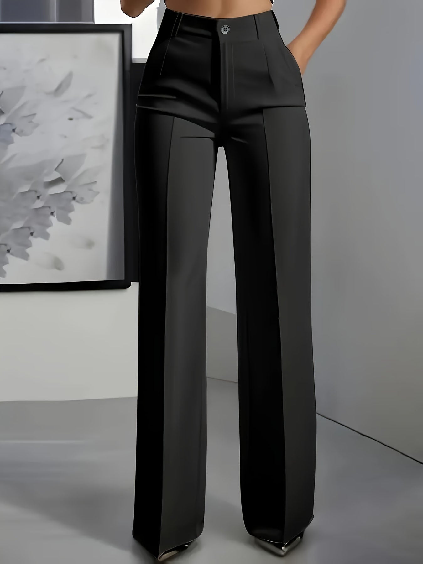 Women's High-Waisted Tailored Suit Pants